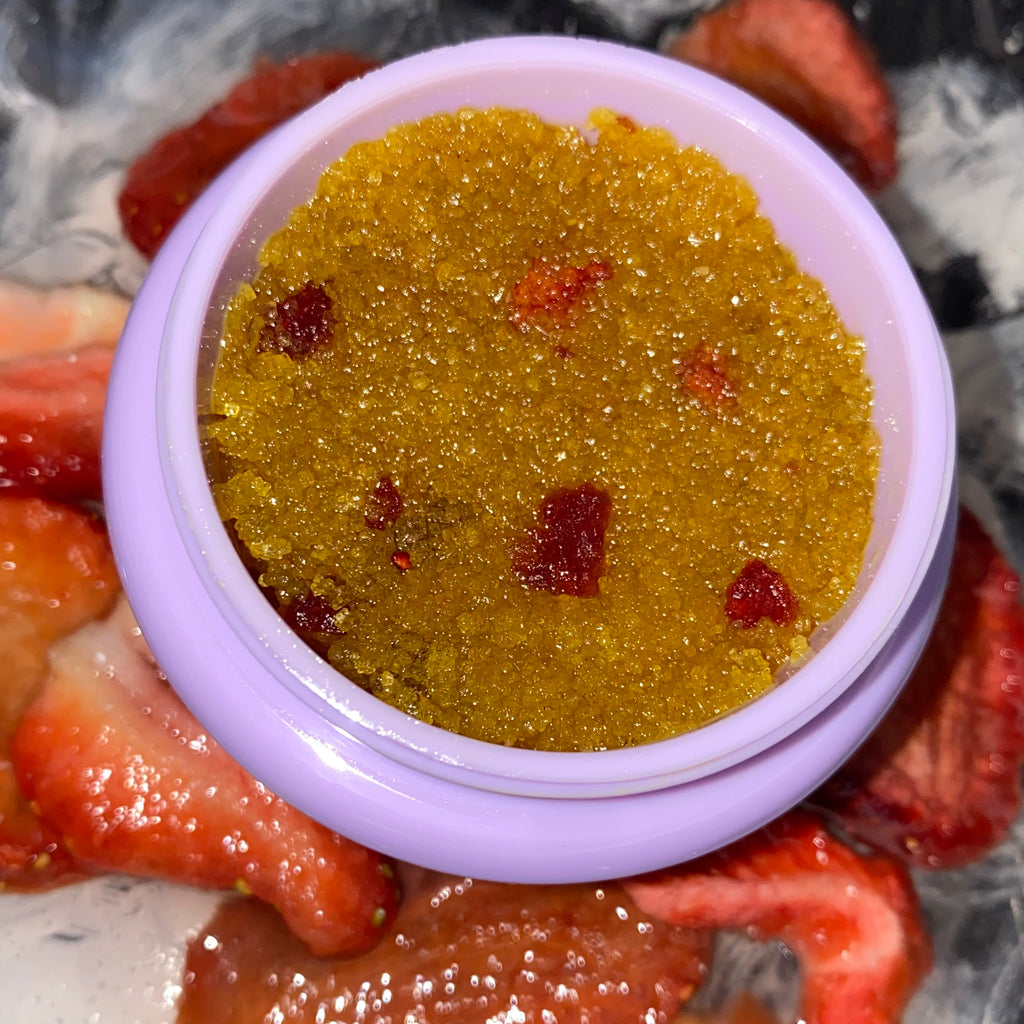 Golden Strawberri lip scrub