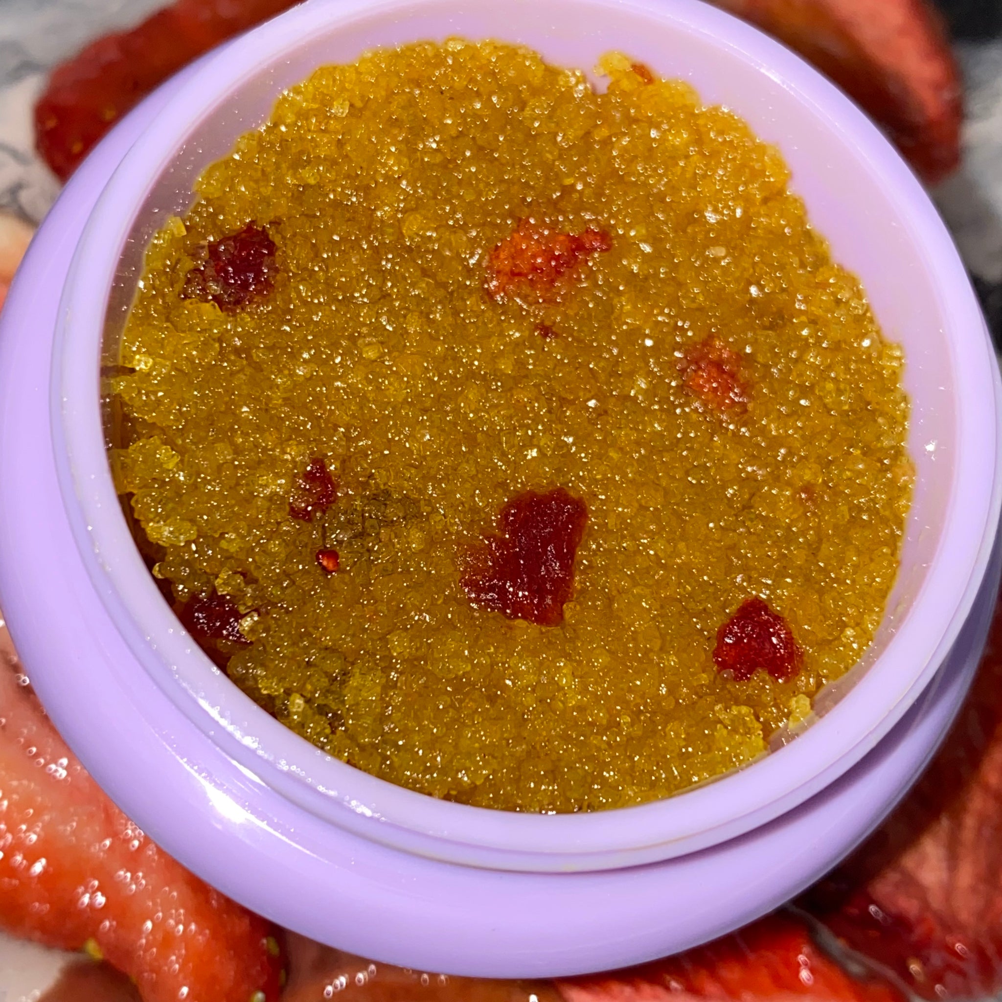 Golden Strawberri lip scrub